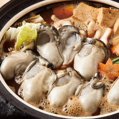 牡蠣の土手鍋セット(生牡蠣1kg、土手鍋味噌2袋) ◆送料込価格◆